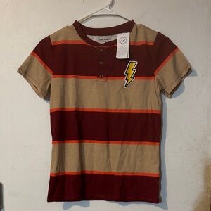 Epic Threads Red and Tan Striped Kids Tee